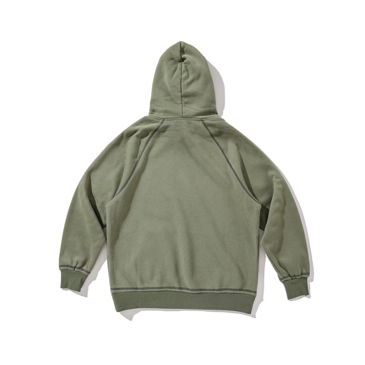 Unisex Oversize Kapuzenpullover mit Raglannähten, Kängurutasche und Vintage-Print Echoarchiv