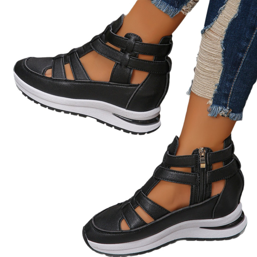 Damen Sportliche Plateau-Sandale mit geflochtenem Riemen und dämpfender Profilsohle – Sorelia