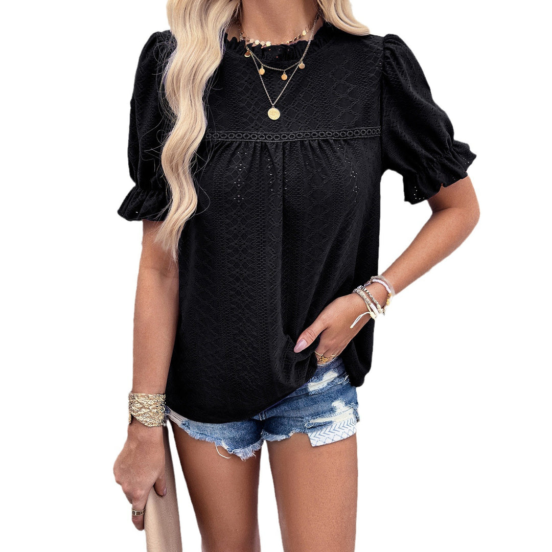 Damen Baumwoll-Bluse mit Rüschendetails Echo Archiv