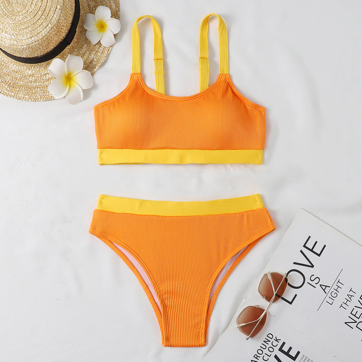Damen Bikiniset mit raffiniertem Rippdesign und verstellbaren Trägern Echo Archiv