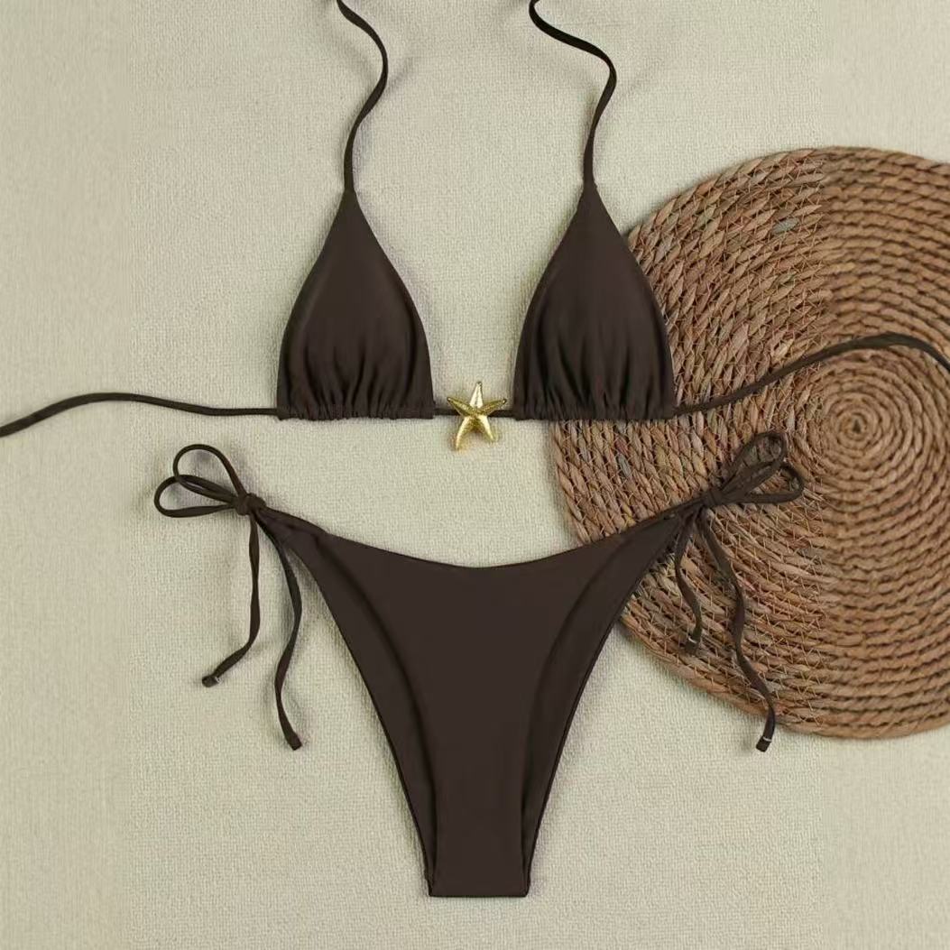 Damen Bikini-Set mit verstellbarem Triangel-Oberteil und hoher Taillenhose Echo Archiv