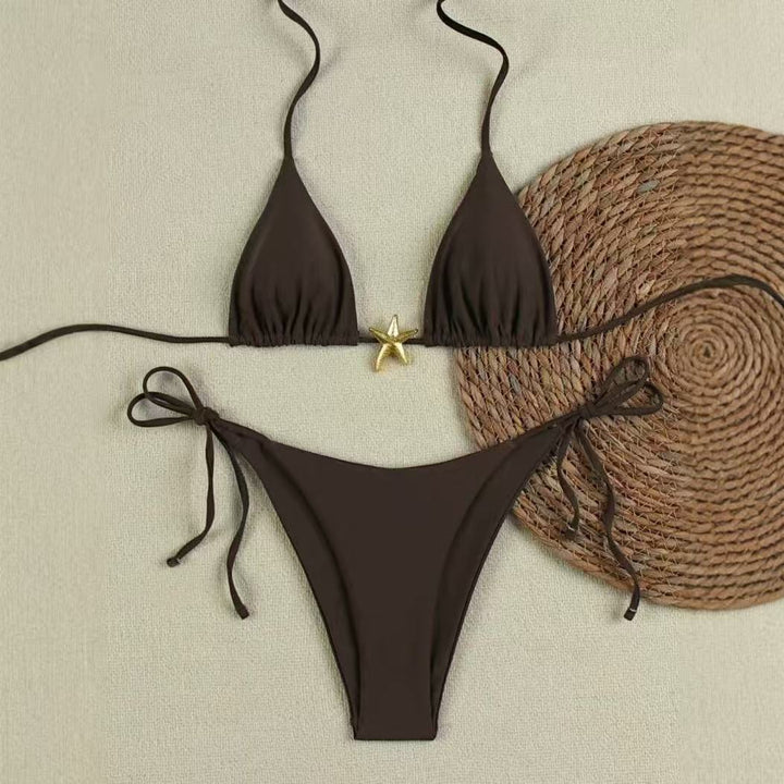 Damen Bikini-Set mit verstellbarem Triangel-Oberteil und hoher Taillenhose Echo Archiv