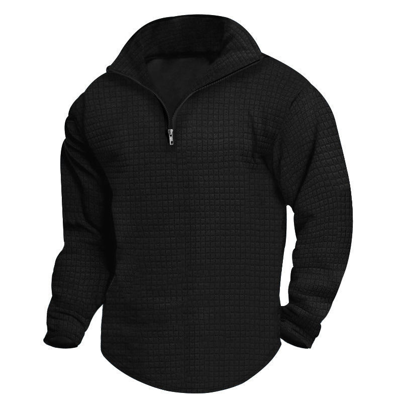 Herren Wärmeisolierter Pullover mit halbhohem Kragen und strukturierter Oberfläche – Marzano