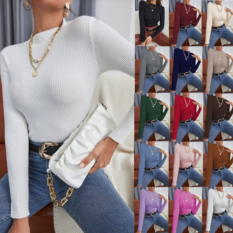 Damen Langarmshirt mit elegantem Rippenmuster Echoarchiv