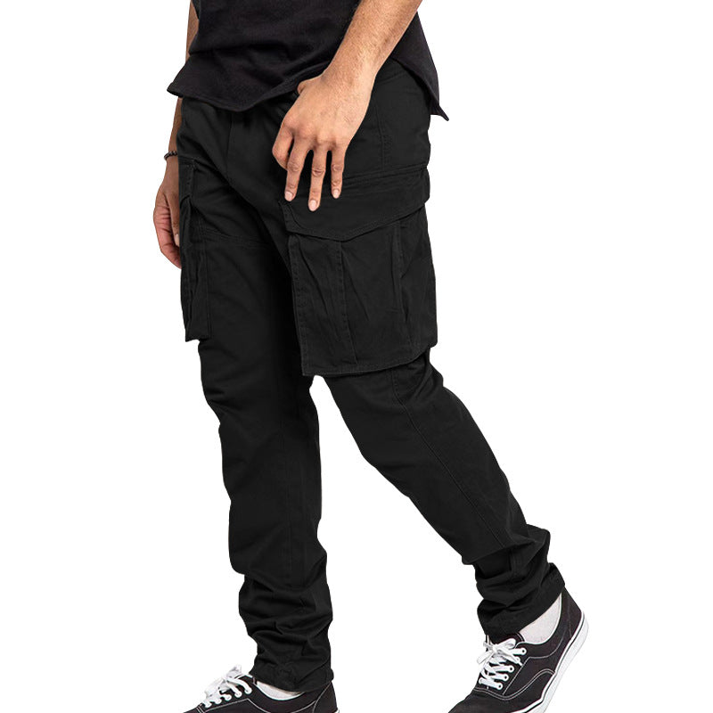 Herren Cargo-Hose mit multifunktionalen Taschen und elastischem Bund Echoarchiv