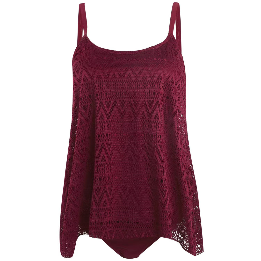 Damen elegantes Strandtop mit modischem Lochmuster Echo Archiv