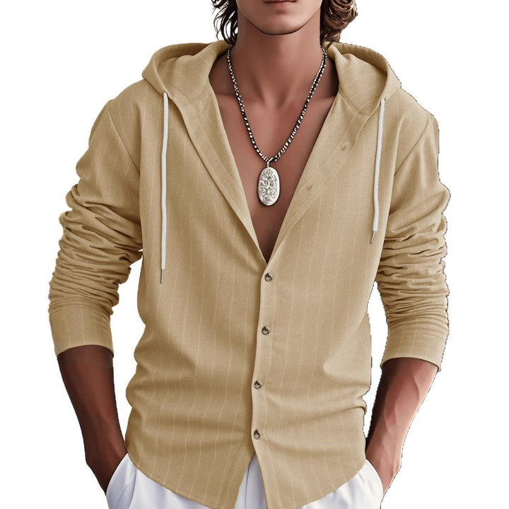 Herren Übergangsjacke mit strukturiertem Design und Kapuze Echoarchiv