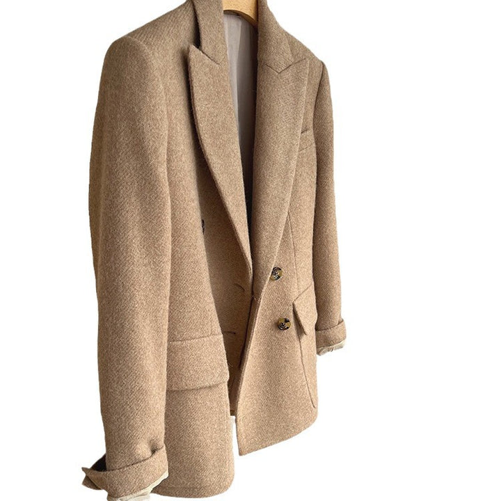 Damen Modischer Wollblazer mit elegantem Schnitt Echoarchiv