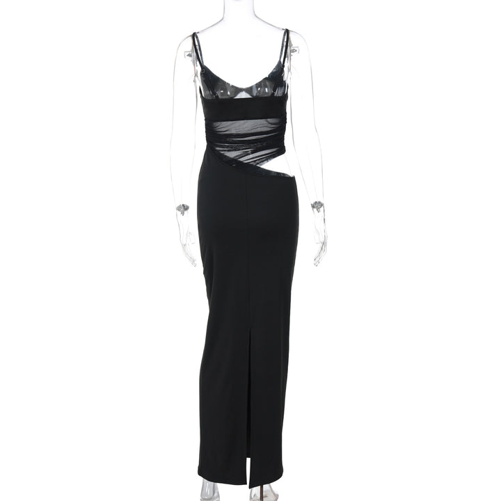 Damen Figurnahes Kleid mit transparenter Einsätze Echo Archiv