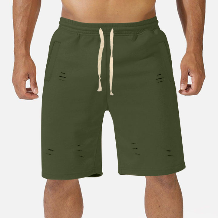 Herren lässige Shorts mit strategischen Schlitzdetails und elastischem Bund Echoarchiv