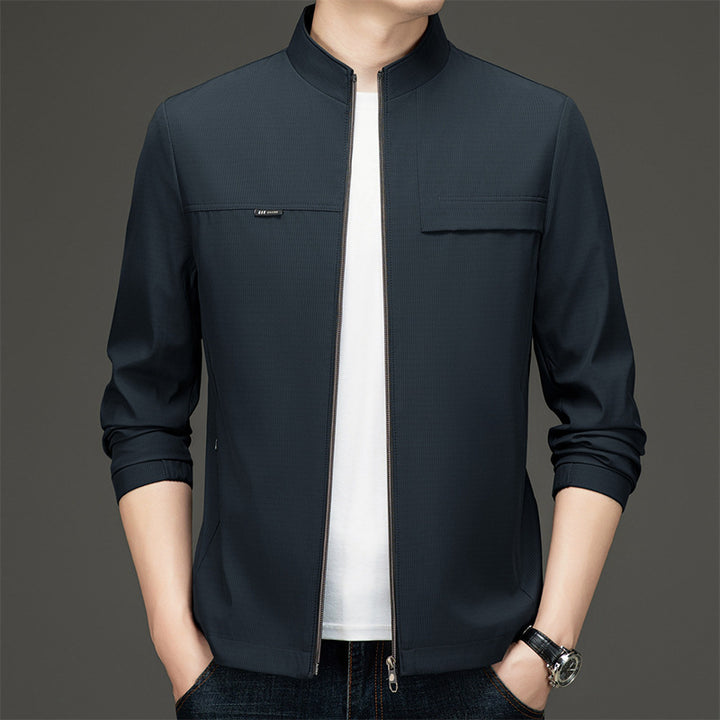 Herren elegante und sportliche Übergangsjacke mit Stehkragen Echoarchiv