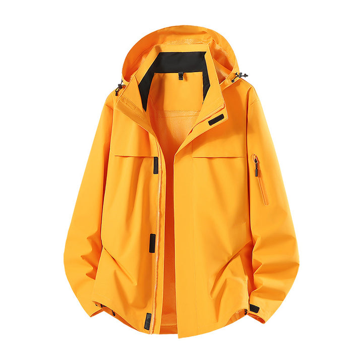 Herren Leichte wasserabweisende Kapuzen-Softshell-Übergangsjacke mit Meshfutter & Utility-Taschen Echoarchiv