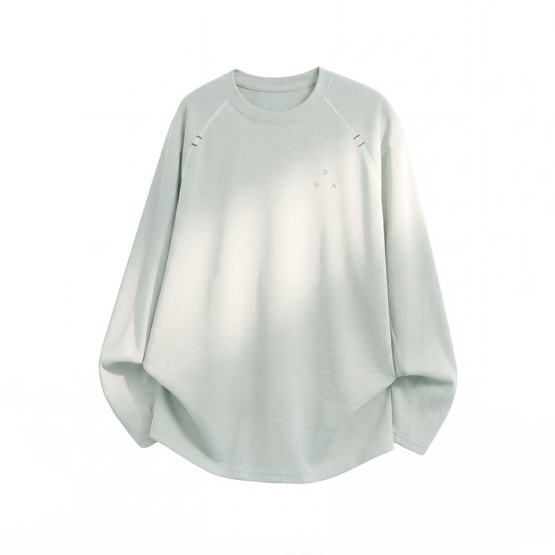 Unisex Oversize Rundhals-Sweatshirt mit Waffelstruktur und geschwungener Saum Echo Archiv