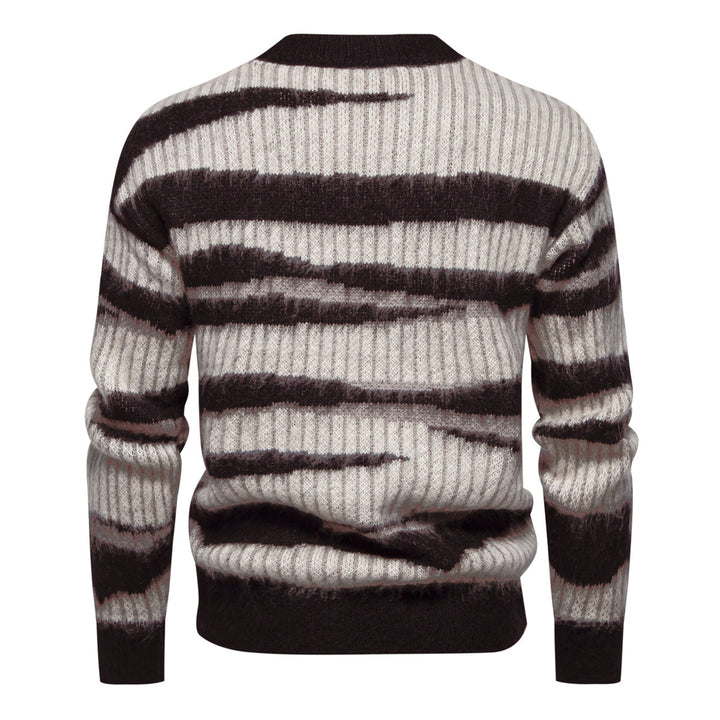Herren modischer Strickpullover mit einzigartigem Streifenmuster Echoarchiv