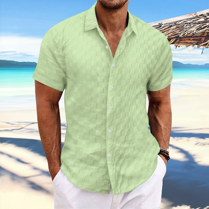 Herren modisches Sommerhemd mit strukturiertem Design Echoarchiv