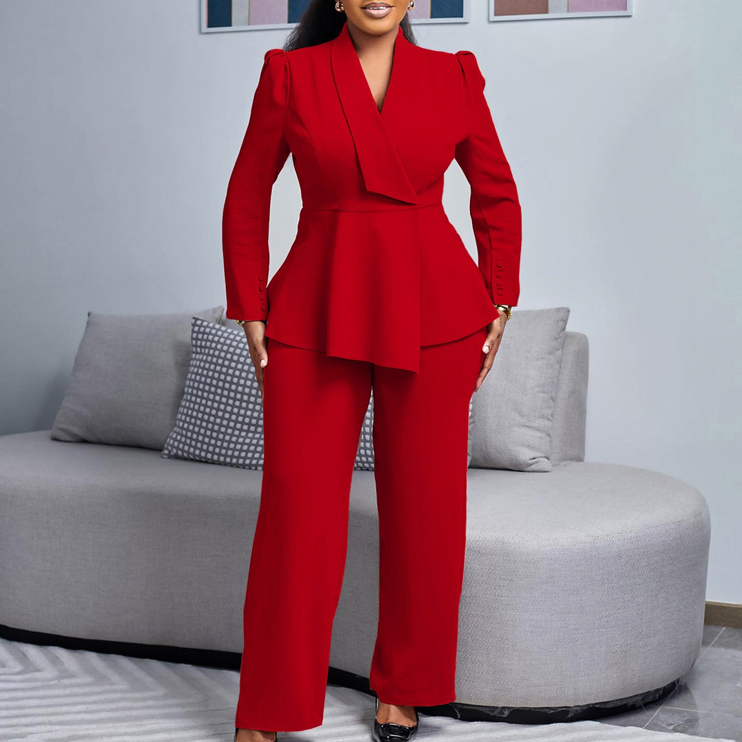 Damen Elegantes Blazer-Hosen-Set Echoarchiv