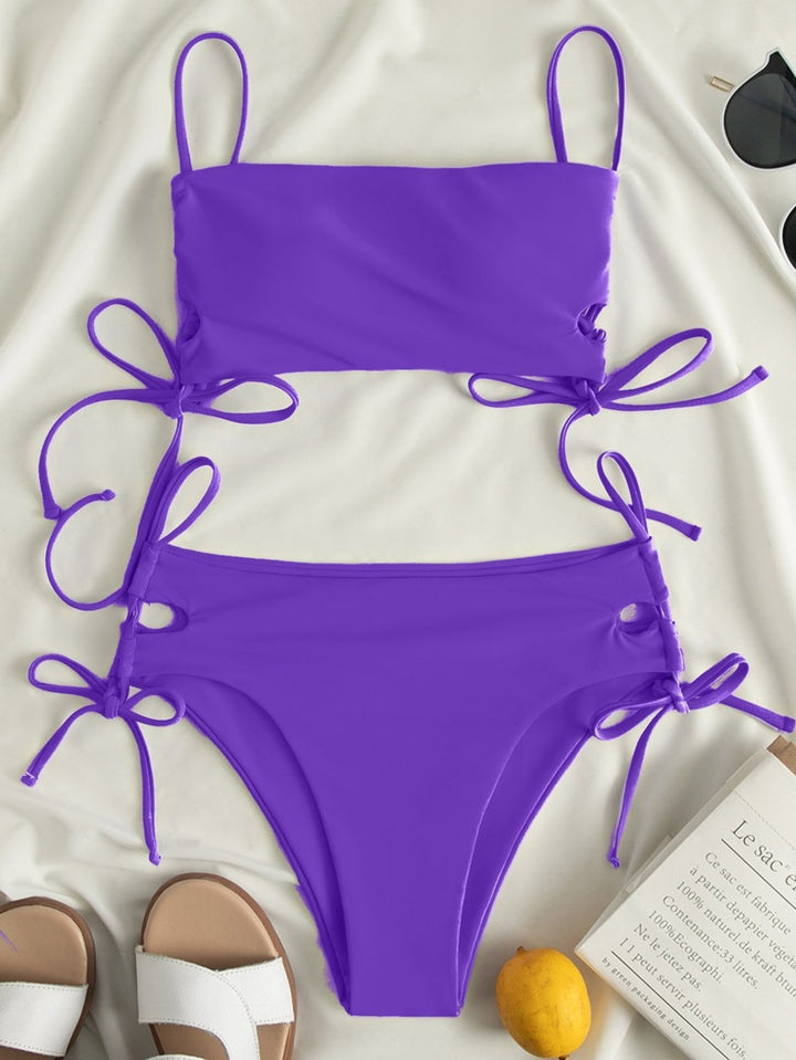 Damen Crop-Top Bikini-Oberteil mit verstellbaren Bindebändern Echo Archiv