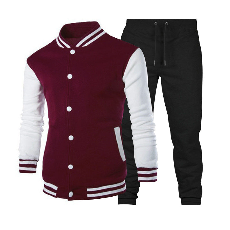 Herren lässige Bomberjacke mit elastischen Bündchen und sportlichen Jogginghosen Echoarchiv