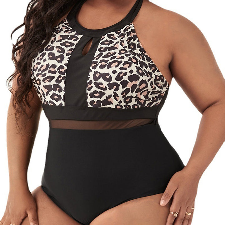 Damen Einteiler Badeanzug mit modischen Cut-Outs und animalischem Design Echo Archiv