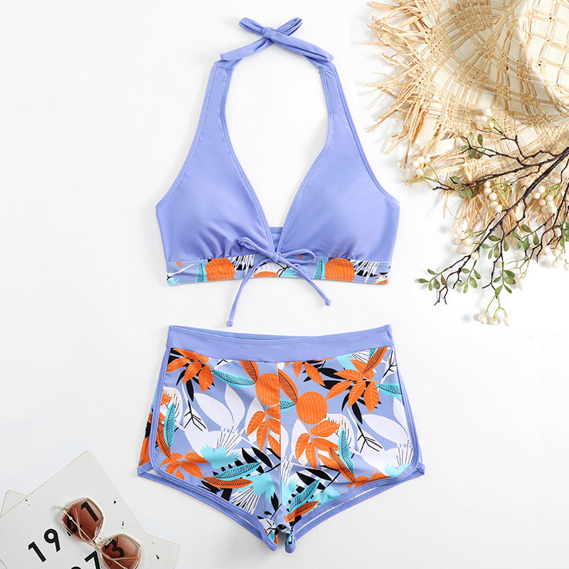 Damen Bikini-Set mit floralem Muster und herausnehmbarem Push-Up-BH Echo Archiv