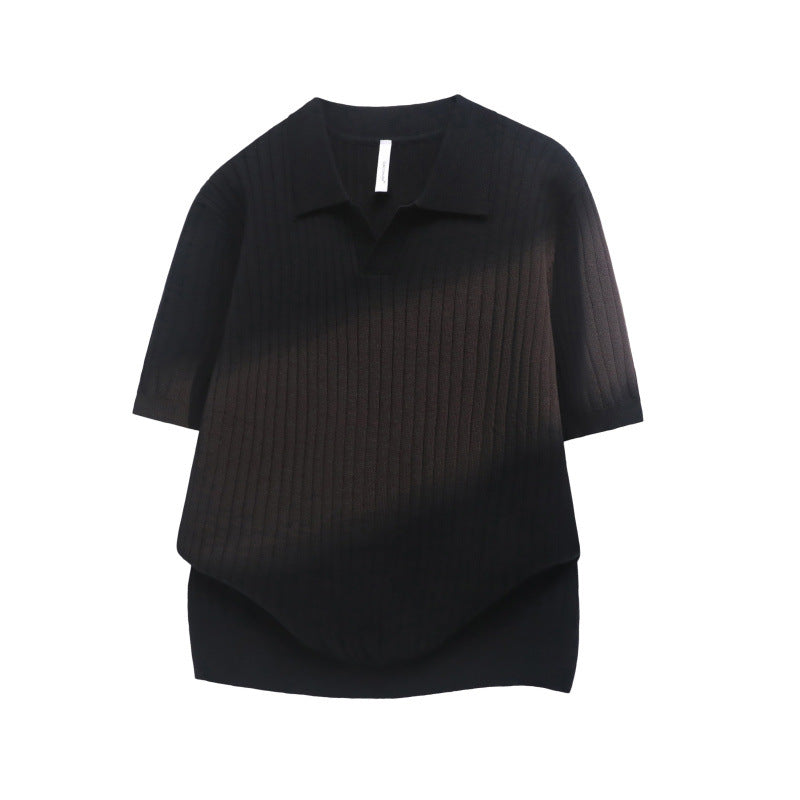 Damen Elegantes Kurzarm-Strickpoloshirt Echo Archiv