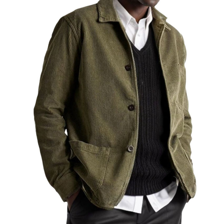Herren lässige Cordjacke mit praktischen Taschen Echoarchiv