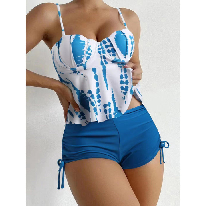 Damen Tankini-Set mit elegantem Volant-Oberteil und hohem Taillenslip Echo Archiv