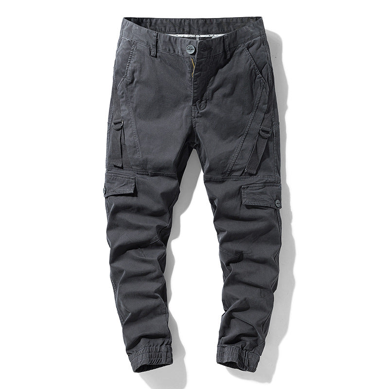 Herren Funktionale Tapered-Cargohose im Joggerstil mit Elastikbündchen und Mehrfachtaschen Echo Archiv