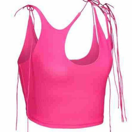 Damen Crop-Top mit einseitigem Cut-Out und trendigen Bändern Echo Archiv