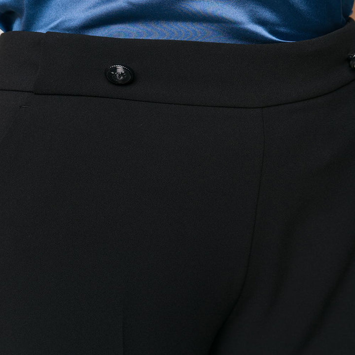 Damen Hochtaillierte Tailoring-Palazzohose mit Bügelfalte und weitem Bein Echoarchiv
