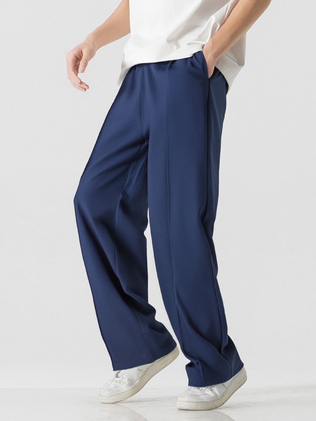 Herren Elegante, weite Freizeithose aus atmungsaktivem Gewebe Echoarchiv