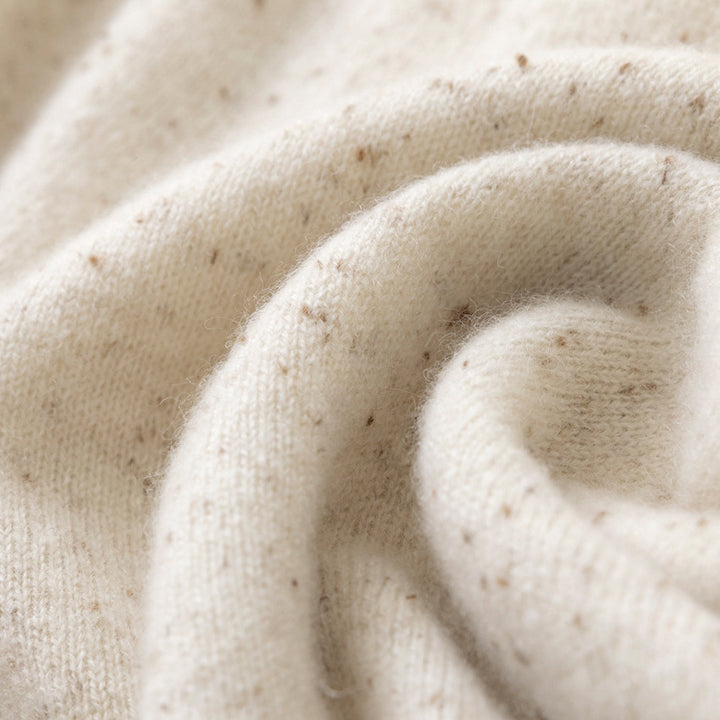 Damen Feiner Stehkragen-Pullover aus Kaschmir-Mix mit gerippten Abschlüssen Echoarchiv