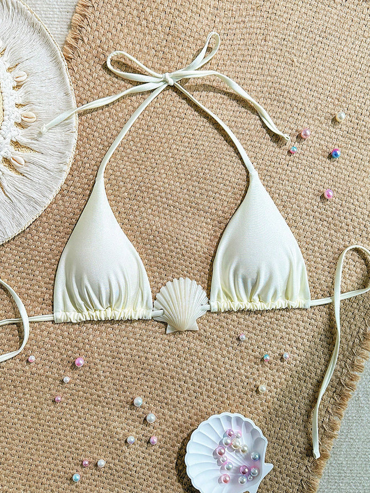 Damen Triangel-Bikini mit Muschel-Applikation und verstellbarem Band Echo Archiv