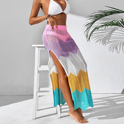 Damen luftiger Häkel-Strandsarong mit geometrischem Muster Echo Archiv