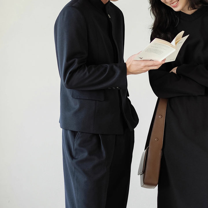Damen Modische Kurzjacke mit Stehkragen Echoarchiv