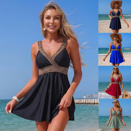 Damen Schwimmdress mit dekorativem Bund Echo Archiv