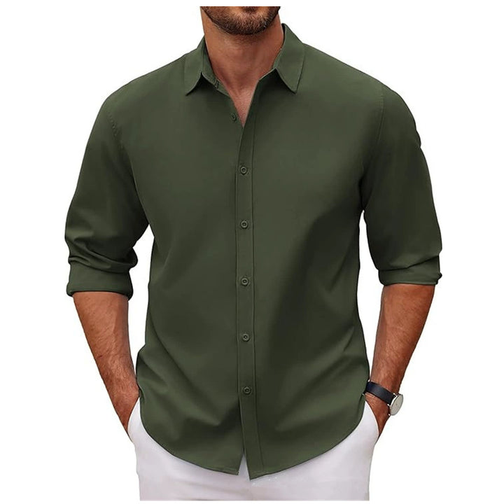 Herren Baumwollhemd mit elegantem Schnitt und modernen Details Echoarchiv
