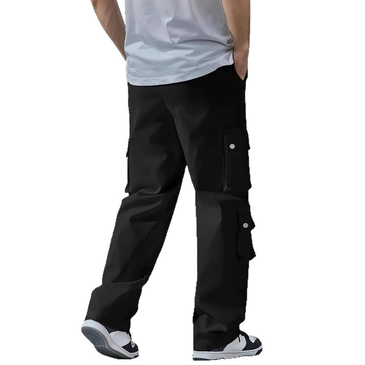 Herren Locker sitzende Cargo-Hose mit mehreren Klapp- und Utility-Taschen & Kordelzugbund Echo Archiv