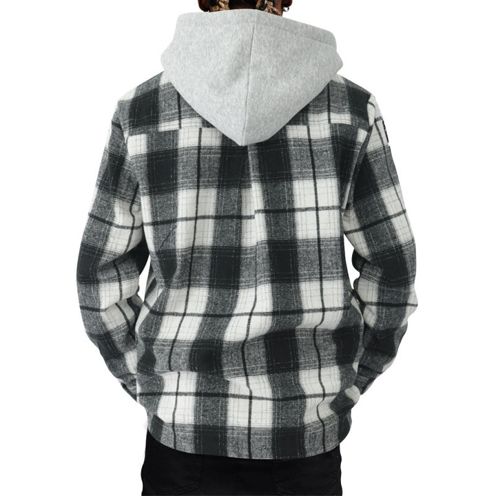 Herren Flanelljacke mit Kapuze und praktischen Brusttaschen Echoarchiv