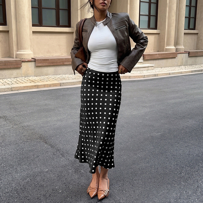 Damen Elegante Maxirock mit Punkten Echo Archiv