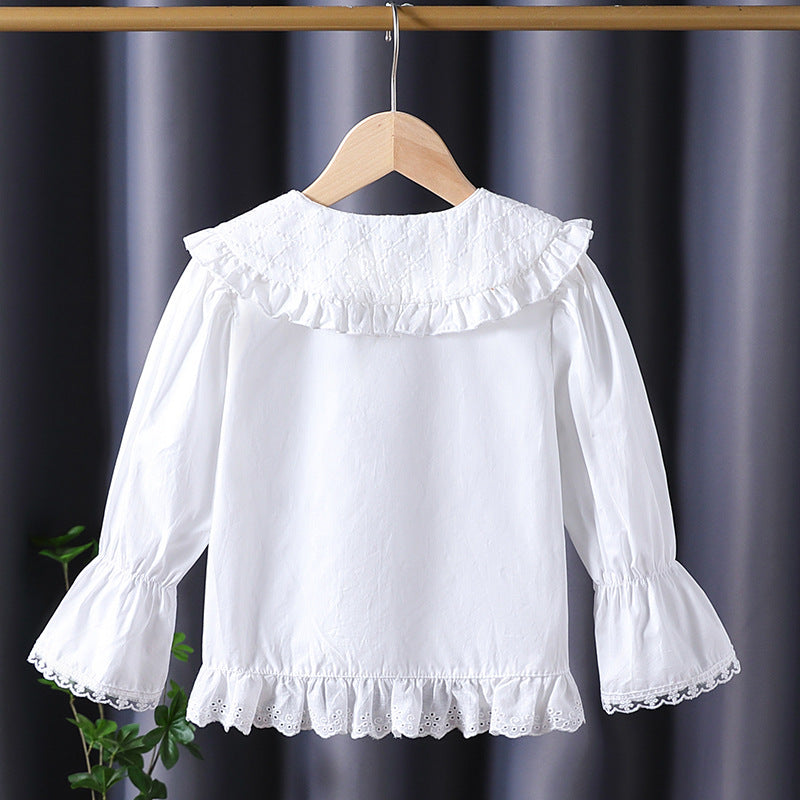 Damen Bluse mit nostalgischem Kragen und Rüschendetails Echo Archiv