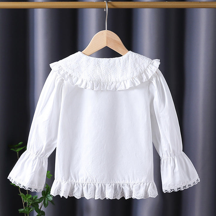 Damen Bluse mit nostalgischem Kragen und Rüschendetails Echo Archiv