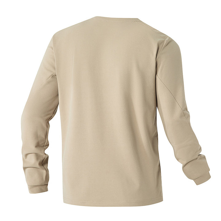 Unisex Oversize Langarm‑Sweatshirt mit Brustreißverschlusstasche und Rundhalsausschnitt Echoarchiv