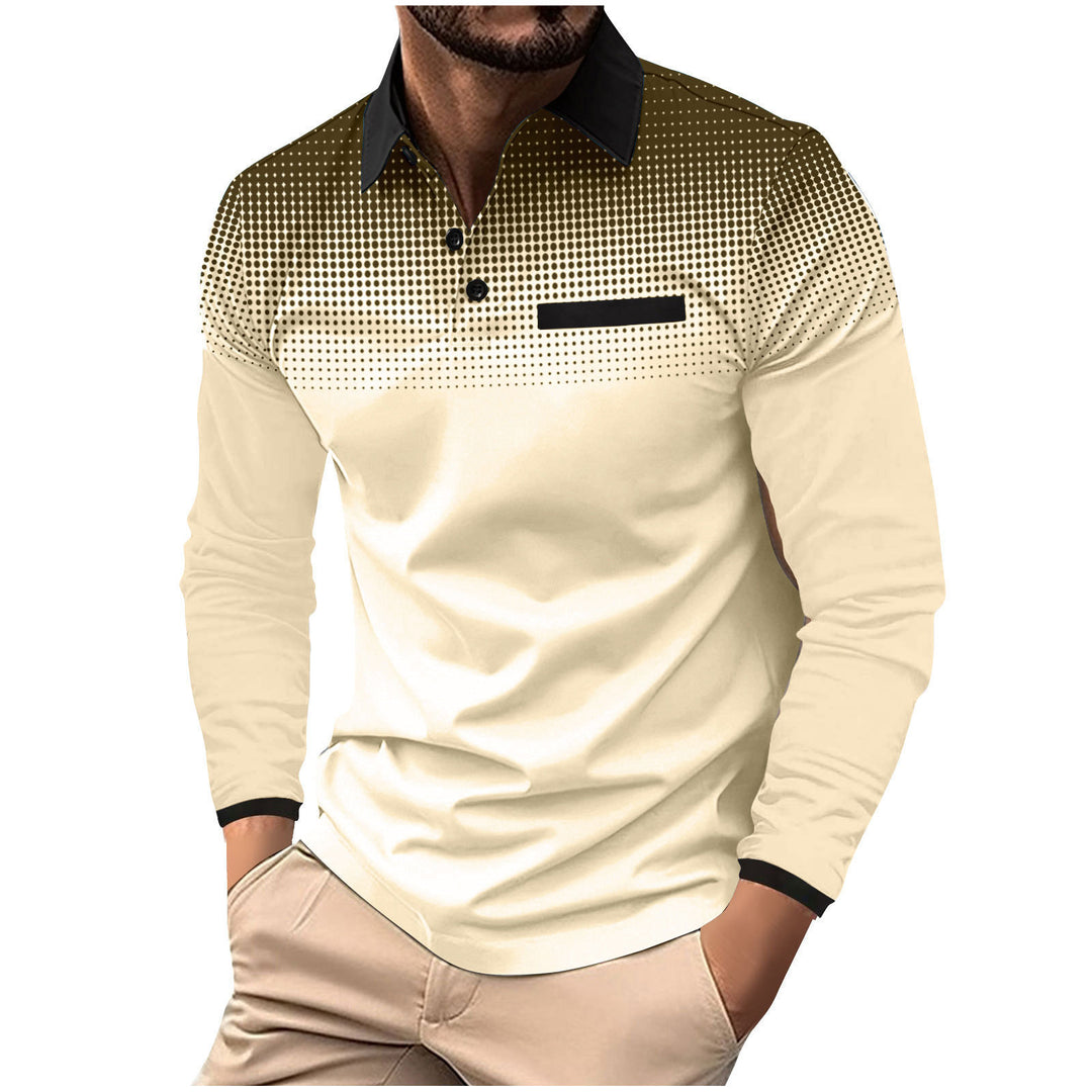 Herren Poloshirt mit modernem grafischen Design Echoarchiv
