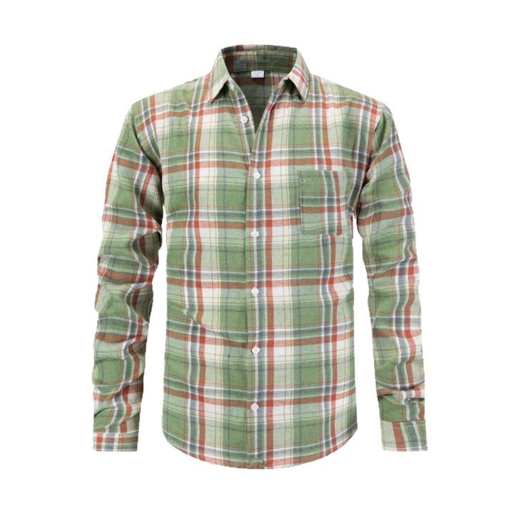 Herren stylisches Flanellhemd mit modernem Karodesign Echoarchiv