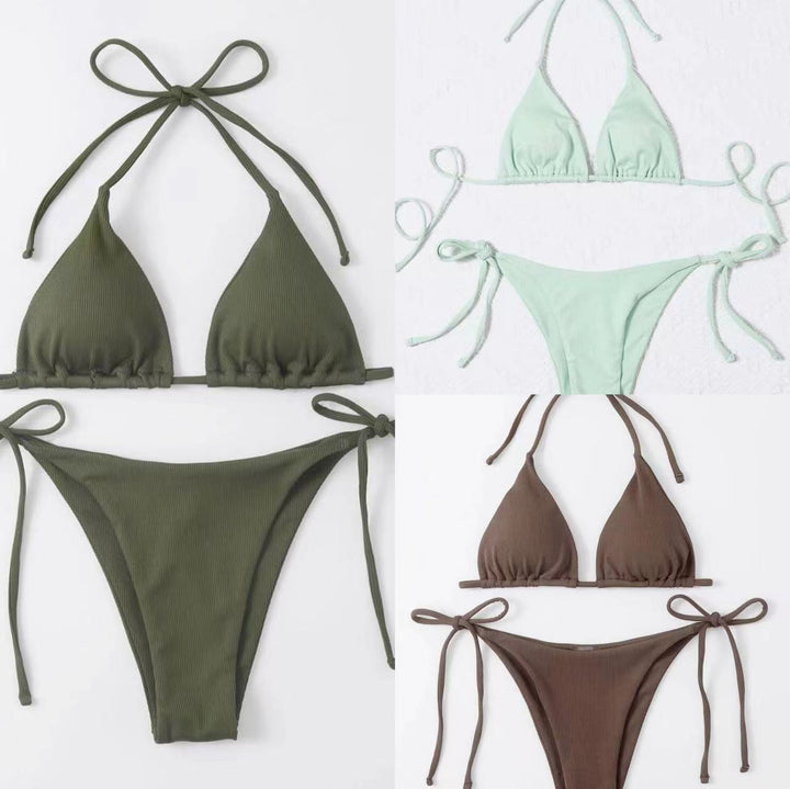 Damen Triangel-Bikini mit verstellbaren Schnüren Echo Archiv