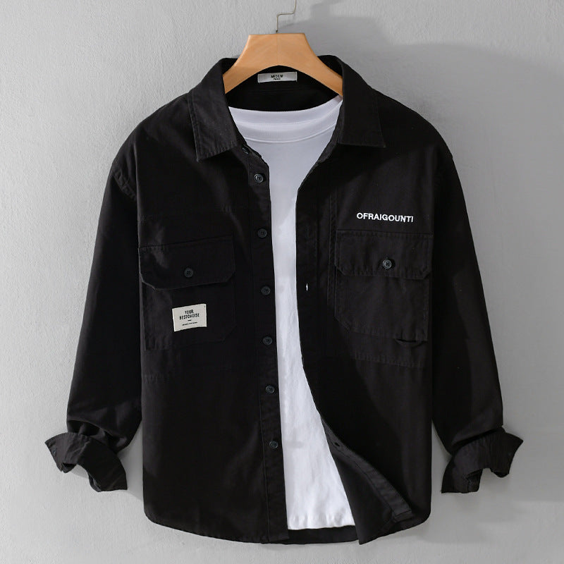 Herren Field-Overshirt im Military-Stil mit aufgesetzten Brusttaschen und relaxed Fit Echoarchiv