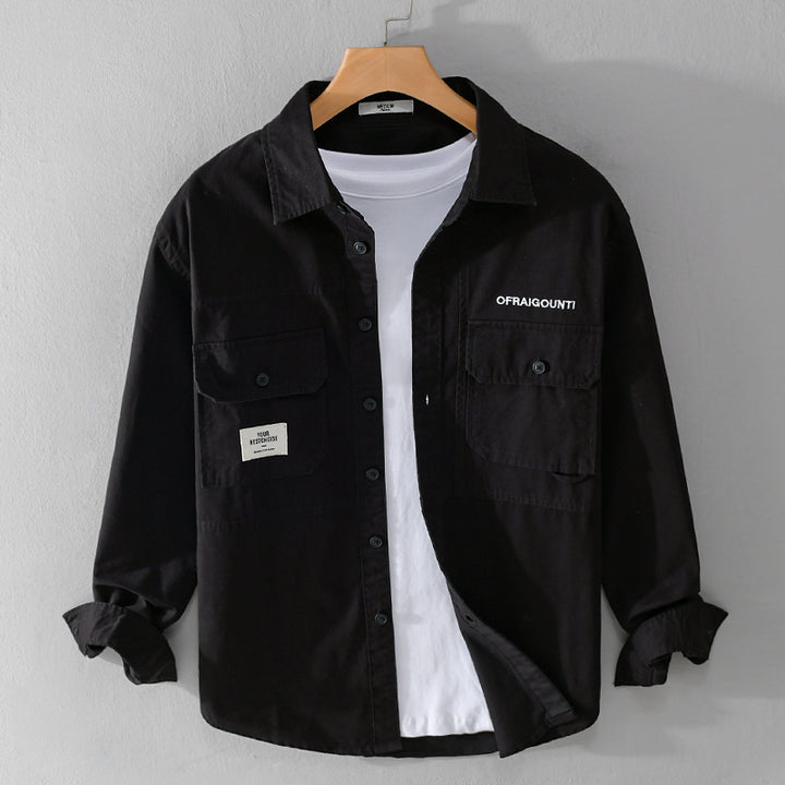 Herren Field-Overshirt im Military-Stil mit aufgesetzten Brusttaschen und relaxed Fit Echoarchiv