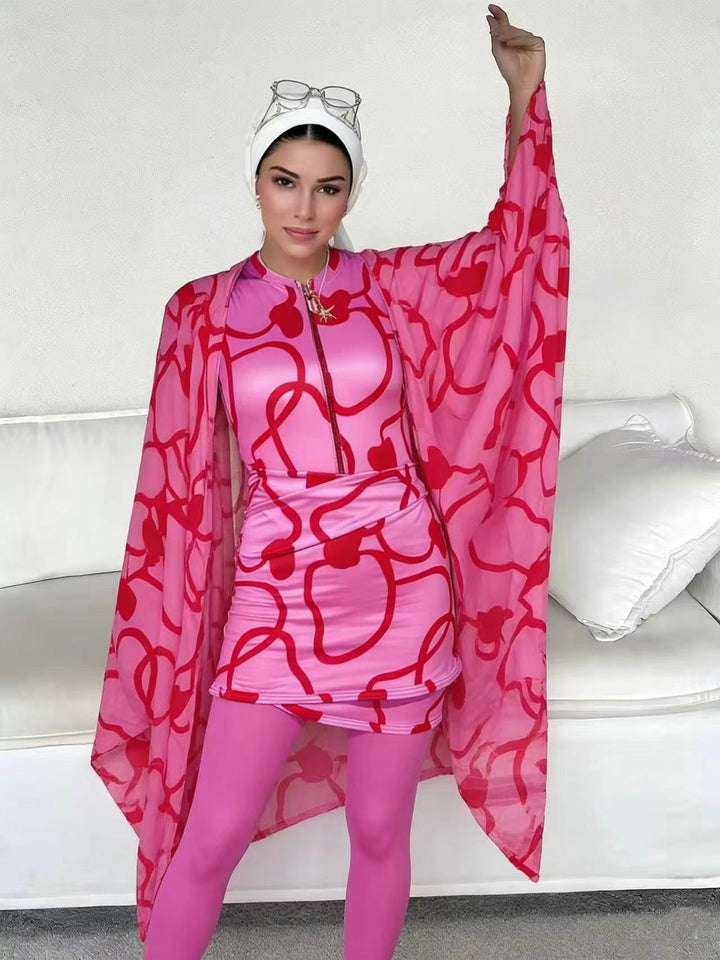 Damen modischer Bademantel mit weitem Cut Echo Archiv