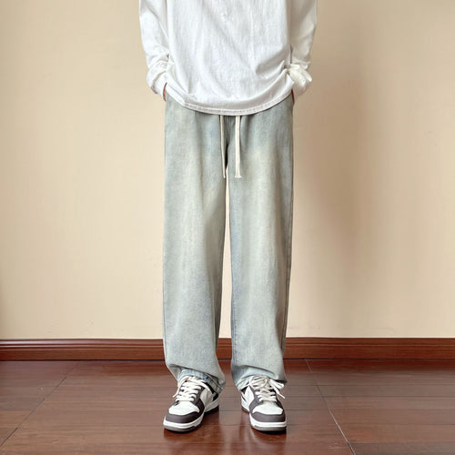 Herren locker sitzende Jeanshose im Oversize-Baggy-Stil mit Tunnelzug Echo Archiv